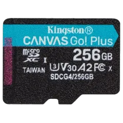 KINGSTON 256GB microSDXC Canvas Go Plus Gen4 200R Модуль флеш-пам'яті