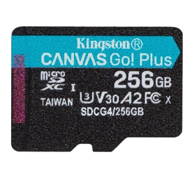 KINGSTON 256GB microSDXC Canvas Go Plus Gen4 200R Модуль флеш-пам'яті