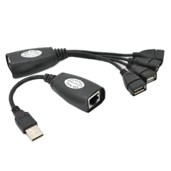 RJ-45 to AM + RJ-45 to 4xAF 50 м Подовжувач USB 2.0 сигналу F/UTP