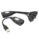 RJ-45 to AM + RJ-45 to 4xAF 50 м Подовжувач USB 2.0 сигналу F/UTP