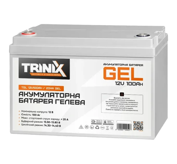 Trinix TGL12V100Ah/20Hr Акумулятор 12В 100А/год гелевий
