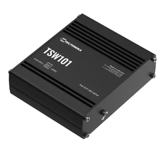 Teltonika TSW101 POE+ для використання в транспорті Комутатор 5 портів некерований