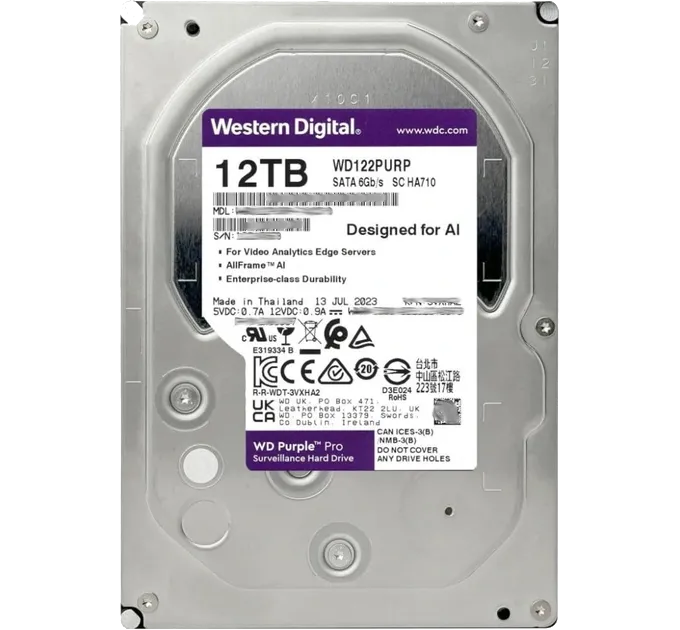 Western Digital WD122PURP 12Тб Жорсткий диск внутрішній