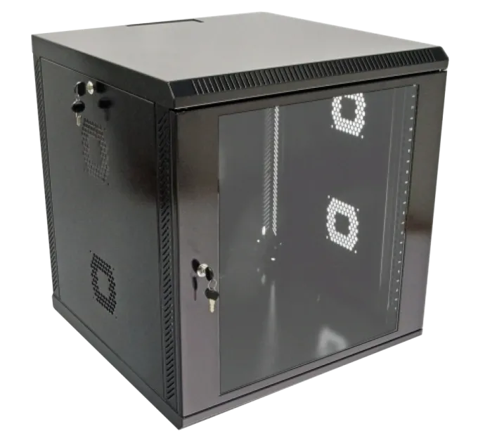 19"12U, 600х500х640 мм Шкаф акриловое стекло, черный 19"12U, 600х500х640 мм Шкаф акриловое стекло, черный