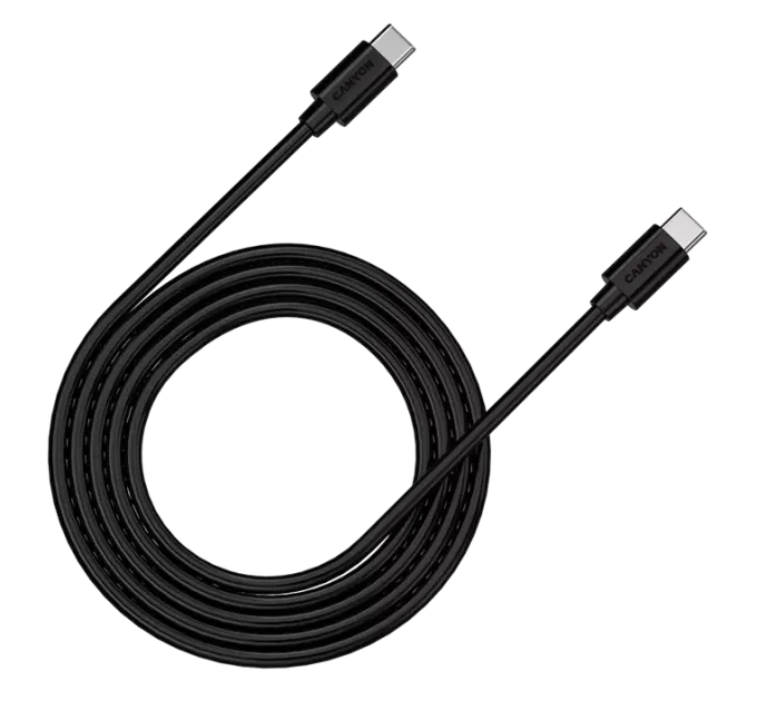Canyon C12 black (100W USB-C - USB-C) 2м Кабель Canyon C12 black (100W USB-C - USB-C) 2м Кабель
