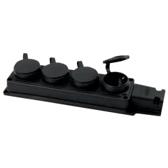 ERKA 6004 Колодка четверная с/у и заглушками 4x16 (каучук)