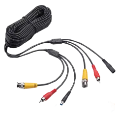 NC+DC+AV 10m Патчкорд комбинированный коаксиальный + питание + звук, черный
