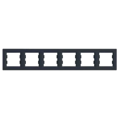 Schneider Electric EPH5800671 Asfora Рамка 6 постов антрацит горизонтальная