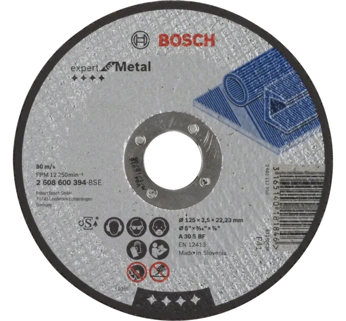 Bosch Expert for Metal 125x2.5х22.23 мм Отрезной круг по металлу Bosch Expert for Metal 125x2.5х22.23 мм Отрезной круг по металлу