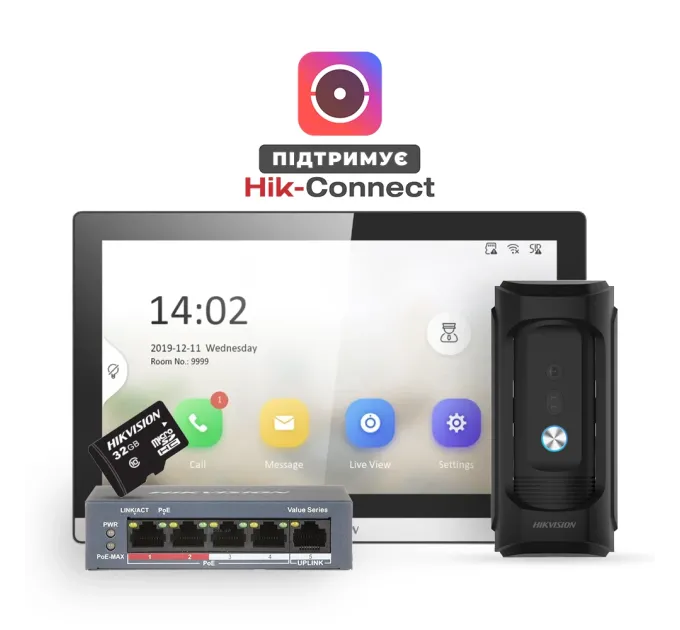 DS-KB8113-IME1(B) UKR+DS-KH6350-TE1+HS-TF Комплект