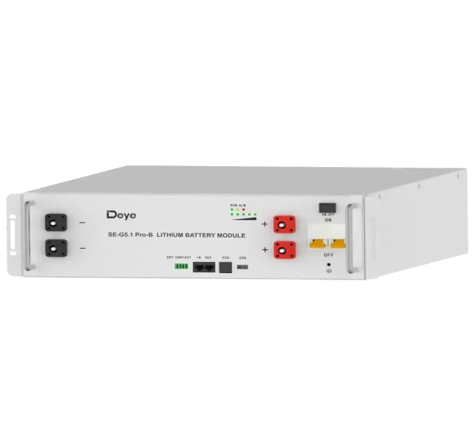 Deye SE-G5.1 Pro-B 51.2В 100А•год 100А Літієва акумуляторна батарея Deye SE-G5.1 Pro-B 51.2В 100А•год 100А Літієва акумуляторна батарея