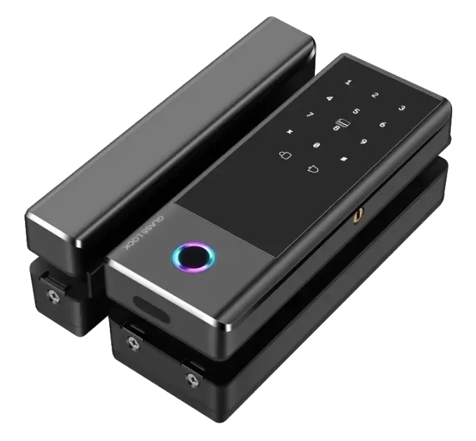 SEVEN LOCK SL-7776BF black Розумний біометричний замок на скляні двері