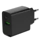 Gembird TA-UC-PDQC20-01-BK (USB Type A + USB Type C) Мережевий зарядний пристрій
