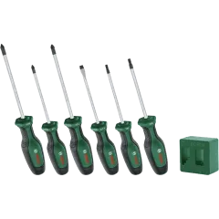 Bosch (1600A02W7L) PH/PZ/SL/Torx 6 шт + намагнічувач Набір викруток Bosch (1600A02W7L) PH/PZ/SL/Torx 6 шт + намагнічувач Набір викруток