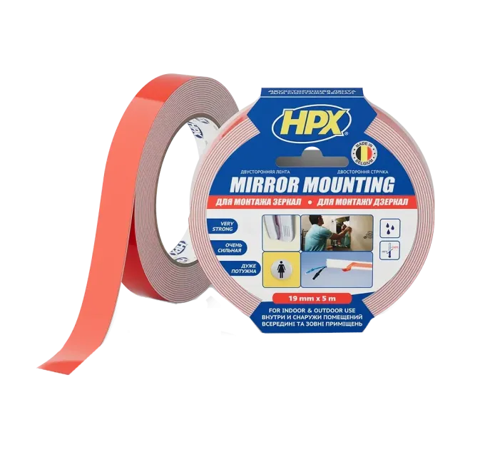 HPX DS1905 MIRROR MOUNTING 19мм х 5м Лента двухсторонняя вспененная для зеркал HPX DS1905 MIRROR MOUNTING 19мм х 5м Лента двухсторонняя вспененная для зеркал