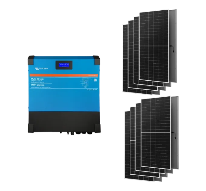 Victron Energy Multi RS Solar 48/6000/100-450/80 + AIKO G645-MCH7 5.3 кВт2Dw Система автономного питания однофазная Victron Energy Multi RS Solar 48/6000/100-450/80 + AIKO G645-MCH7 5.3 кВт2Dw Система автономного питания однофазная