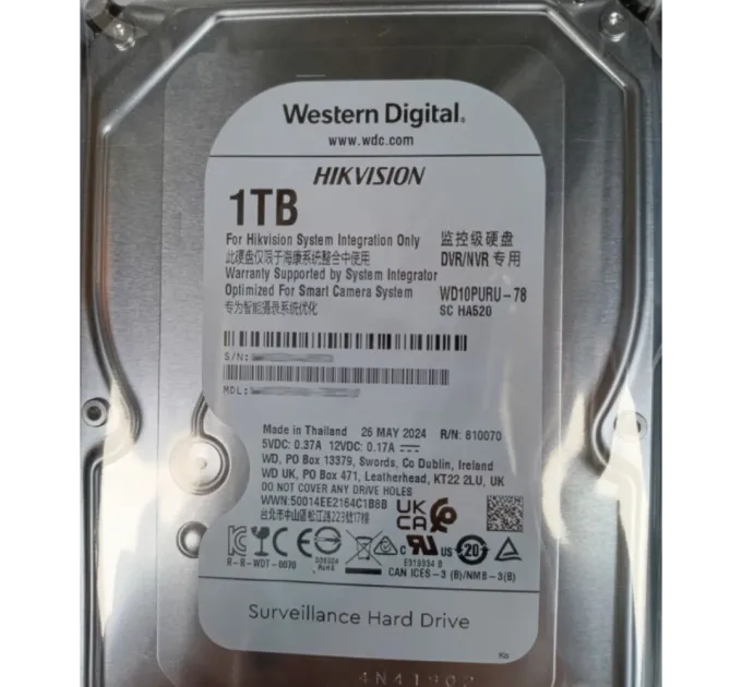 Western Digital WD10PURU-78 1Тб Жесткий диск внутренний Western Digital WD10PURU-78 1Тб Жесткий диск внутренний