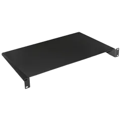 1U 19" 280 мм 9005 Полиця консольна чорна