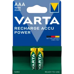 VARTA RECHARGEABLE ACCU 1000mAh BLI 2 NI-MH (READY 2 USE) Аккумулятор AAA VARTA RECHARGEABLE ACCU 1000mAh BLI 2 NI-MH (READY 2 USE) Аккумулятор AAA