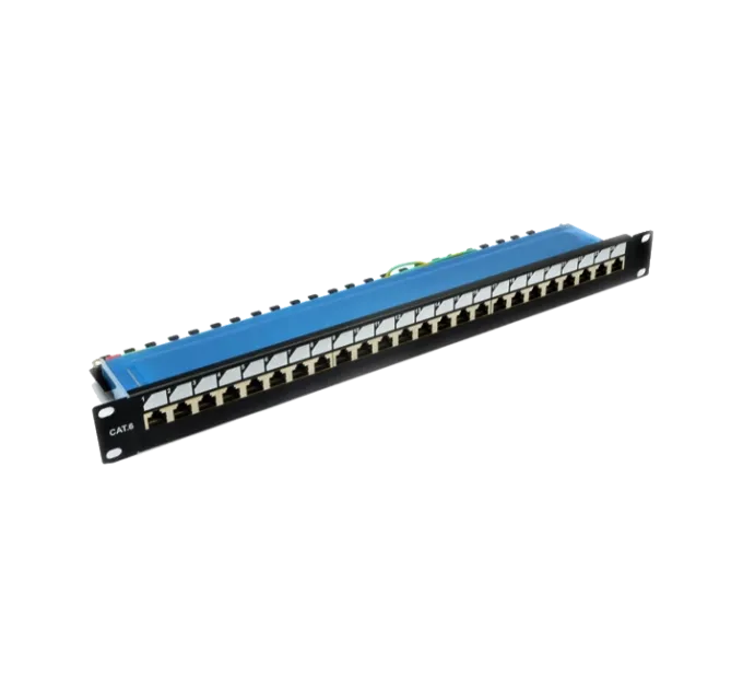 EPNew 6PLDN-F24BK Патч-панель 19" 24xRJ-45 FTP, кат. 6, dual type, EPNew