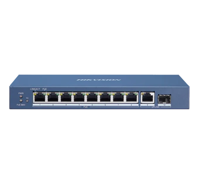 DS-3E0510P-E 8-портовый гигабитный неуправляемый POE коммутатор DS-3E0510P-E 8-портовый гигабитный неуправляемый POE коммутатор