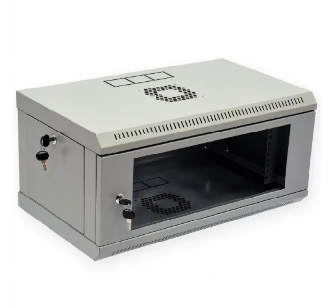 UA-MGSWL435G Шафа 19" 4U, 600x350x284мм (Ш*Г*В), економ, акрилове скло, сіра