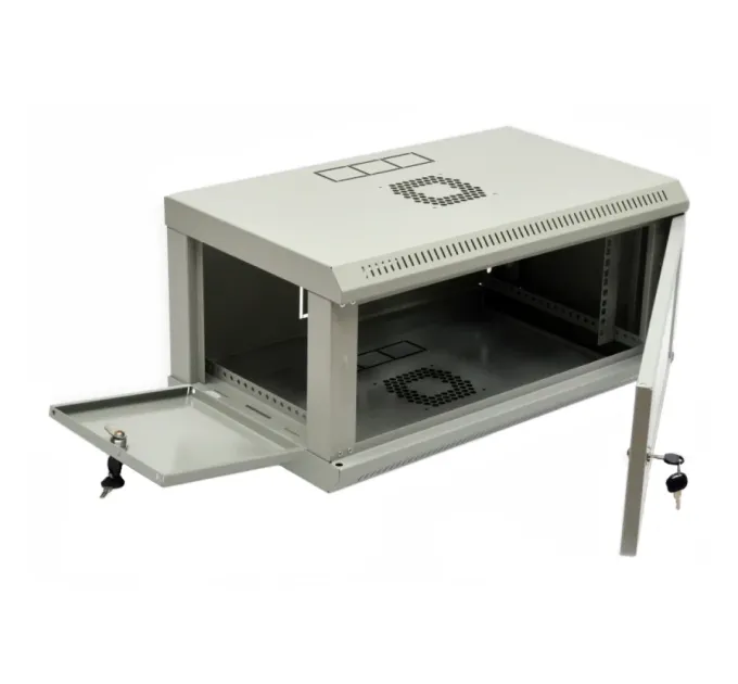 UA-MGSWL435G Шафа 19" 4U, 600x350x284мм (Ш*Г*В), економ, акрилове скло, сіра