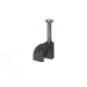 Скоба Ziplex для кабелю з цвяхом кругла d 6 чорна (100шт)