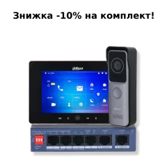 KIT(medium)-black Комплект відеодомофону Dahua