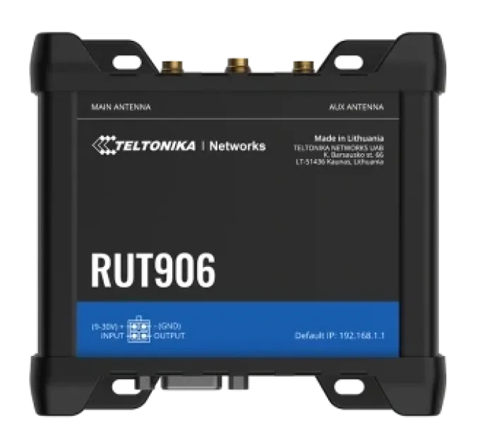 Teltonika RUT906 з 4G LTE, Wi-Fi, RS-232, RS-485 Промисловий стільниковий маршрутизатор