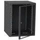IPCOM СН-18U 600х600 Шкаф телекоммуникационный двери стекло (черный)