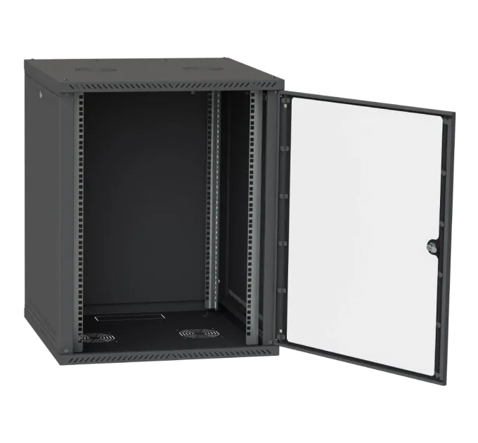 IPCOM СН-18U 600х600 Шкаф телекоммуникационный двери стекло (черный)