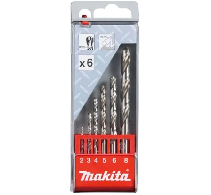 Makita (D-57196) Набір свердел по металу HSS-G 6 шт