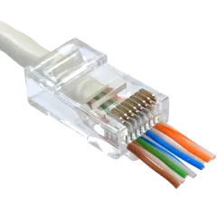 Kingda UTP RJ45 кат. 6 (100шт.) Конектор з наскрізними отворами