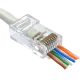 Kingda UTP RJ45 кат. 6 (100шт.) Коннектор со сквозными отверстиями