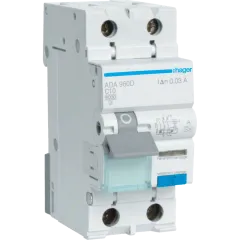 Hager ADA960D Дифавтомат 1P+N, 6kA, C-10A, 30mA, A