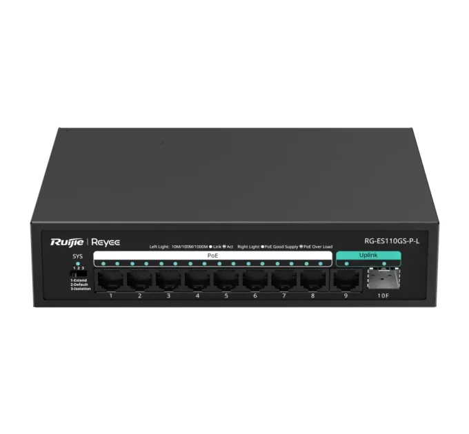 Ruijie Reyee RG-ES110GS-P-L PoE Комутатор 10 портів некерований