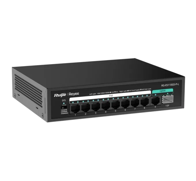 Ruijie Reyee RG-ES110GS-P-L PoE Комутатор 10 портів некерований
