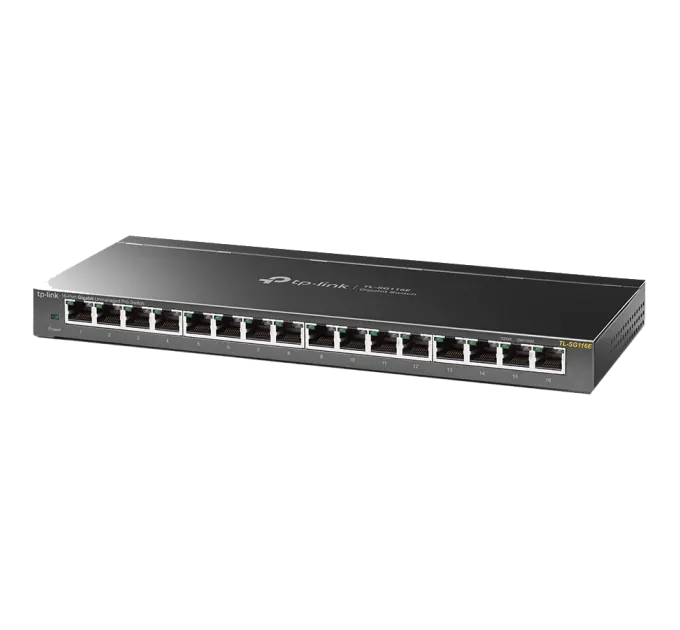 TP-LINK TL-SG116E 1000M Коммутатор 16 портов неуправляемый TP-LINK TL-SG116E 1000M Коммутатор 16 портов неуправляемый