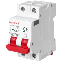 Enext e.mcb.stand.60.2.C50, 2р, 50А, C, 6кА Модульний автоматичний вимикач