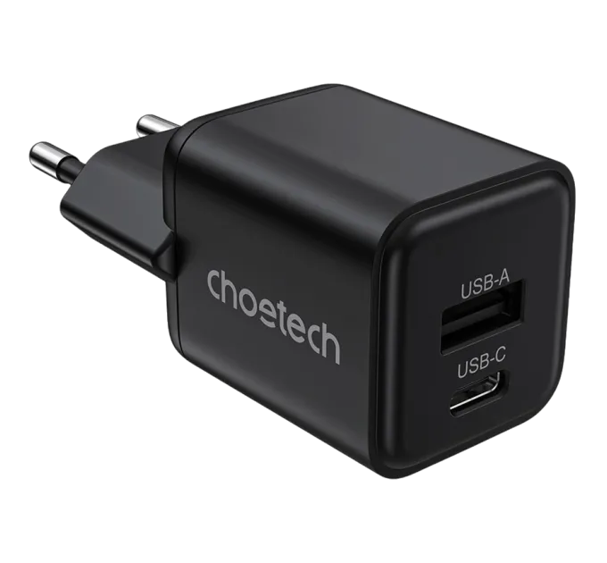 Choetech PD5012 mini Black PD30W GAN A+C Адаптер Choetech PD5012 mini Black PD30W GAN A+C Адаптер