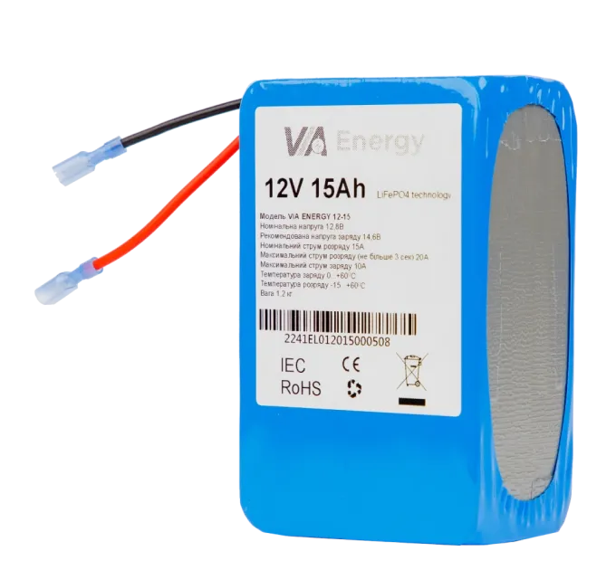 VIA Energy Аккумуляторная батарея литиевая 12В, 15А•ч