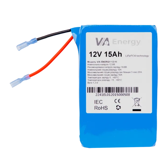 VIA Energy Аккумуляторная батарея литиевая 12В, 15А•ч