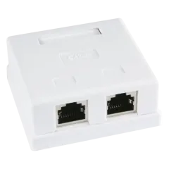 Hypernet MB-STP2 Розетка 2 порта екранована RJ45 STP біла 5E