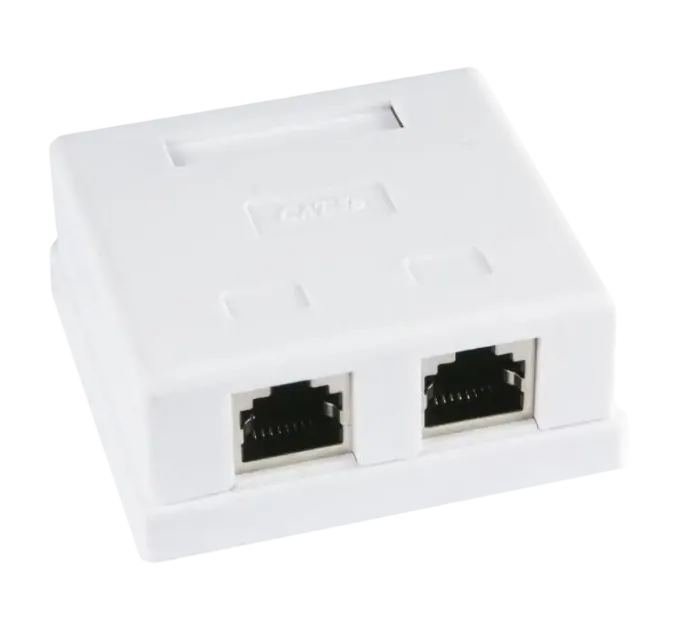 Hypernet MB-STP2 Розетка 2 порта екранована RJ45 STP біла 5E
