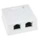 Hypernet MB-STP2 Розетка 2 порта екранована RJ45 STP біла 5E