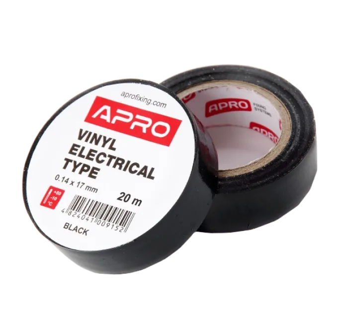APRO 0.14х17 мм 20 м Iзоляцiйна стрiчка чорна 