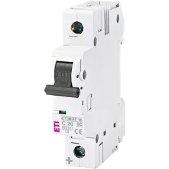 ЭТИ ETIMAT 10 DC 1p C 20A (6 kA) Автоматический выключатель ЭТИ ETIMAT 10 DC 1p C 20A (6 kA) Автоматический выключатель