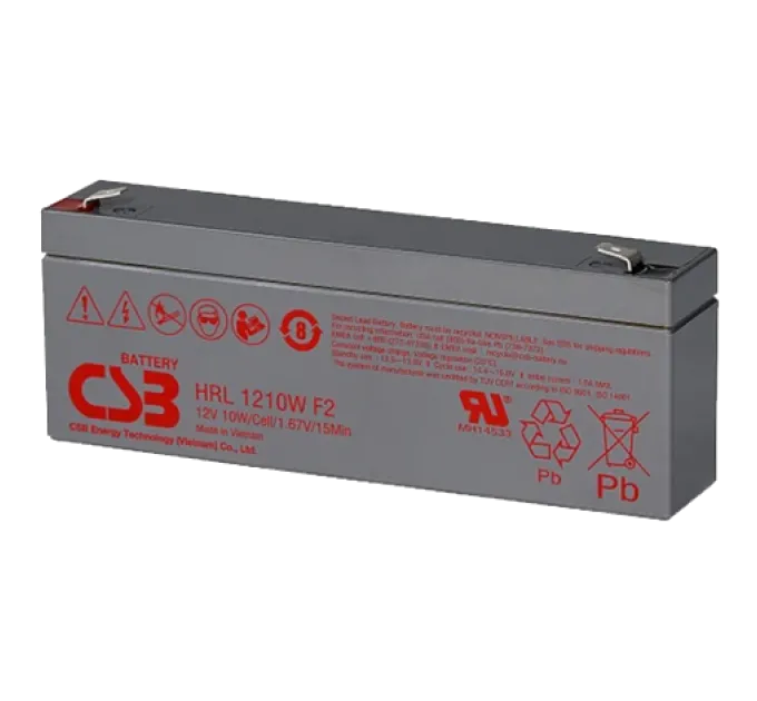 CSB HRL1210W F2FR 12В 2.3А•г Акумуляторна батарея CSB HRL1210W F2FR 12В 2.3А•г Акумуляторна батарея