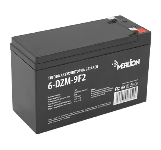 AGM MERLION 6-DZM-9 12V 9Ah F2 Акумуляторна батарея тягова